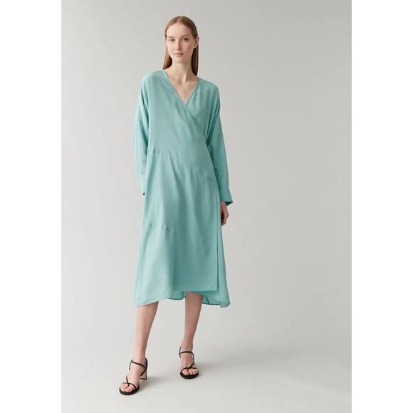 cos blue silk dress Aras Maxi Dress in Cobalt Linen Silk  Gabriela Hearst